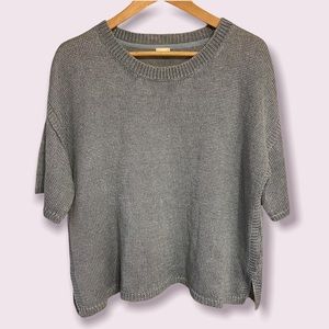 POETRY 100% Linen Grey Sweater Boxy Fit Size 6